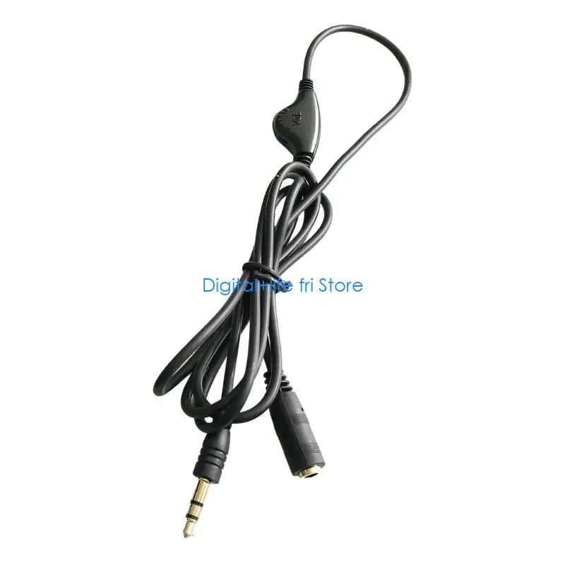E06D Small 26cm 3.5mm Stereo Cable with Slide Volumes Controller for Mobile Devices