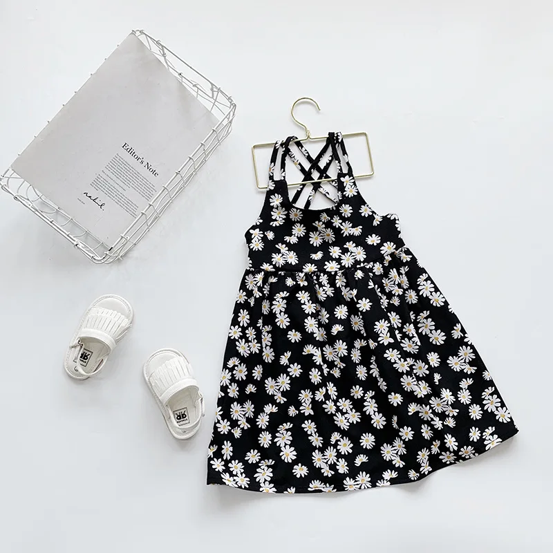

Girls' Chiffon Daisy Dress Floral Suspender Princess Summer Kids Clothing Children's Fashion