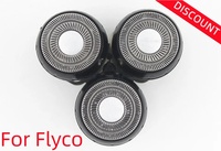 For Flyco FS355 FS356 FS358 FS359 FS367 quality Men's Razor Blade Replacement 3 Blades Knife Shaver Head Rotary Bicyclic