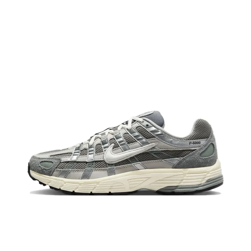 Nike P-6000 Plaid and Fashionable Fabric Synthetic Leather Casual Low-Top Running Shoes for Men and Women