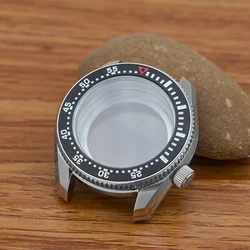 Silver  SPB185 SPB187 Replacement Watch Case Sapphire Glass Fits NH35 NH36 4R Movement Crown 3.8 Men's Diving Case