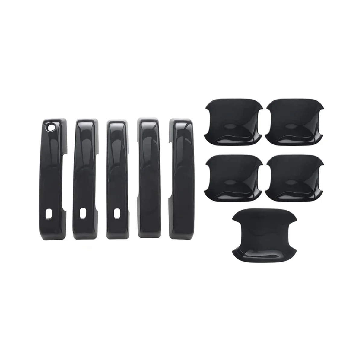 

Car Door Handle Cover Inserts+Door Bowl Cover Kit for Ford Bronco 2021 2022 2023 4 Door Accessories ,ABS Black