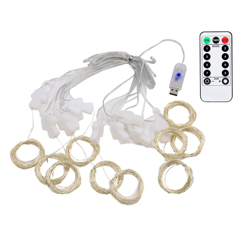 Imagem -06 - Led String Lights Curtain Light Fairy Lights Jardim Guirlanda Decoração do Casamento Presente de Natal Novo 2023