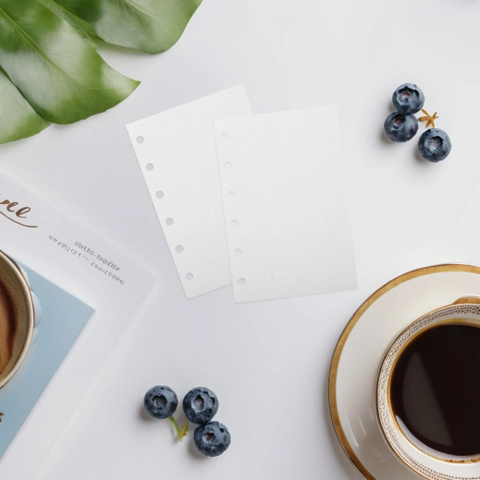 

480 листов сменных вкладышей формата А7 для блокнота, с точечной сеткой, 6 отверстий, бумага для планера, ежедневника, конспектов, творчества