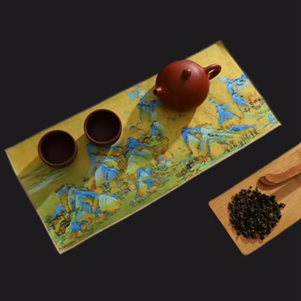 Super Absorbent Chinese Professional Household High-end Table Cleaning Tea Towel Table Mats Rag Tea Napkin