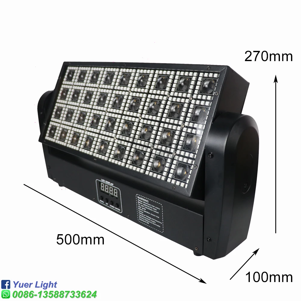 2 шт./лот с 1 упаковкой из 4 летных кейсов YUER Light Stage Light 36X3W Светодиодный поворотный светильник RGB 3in1 Bar KTV Disco Party LED Wash