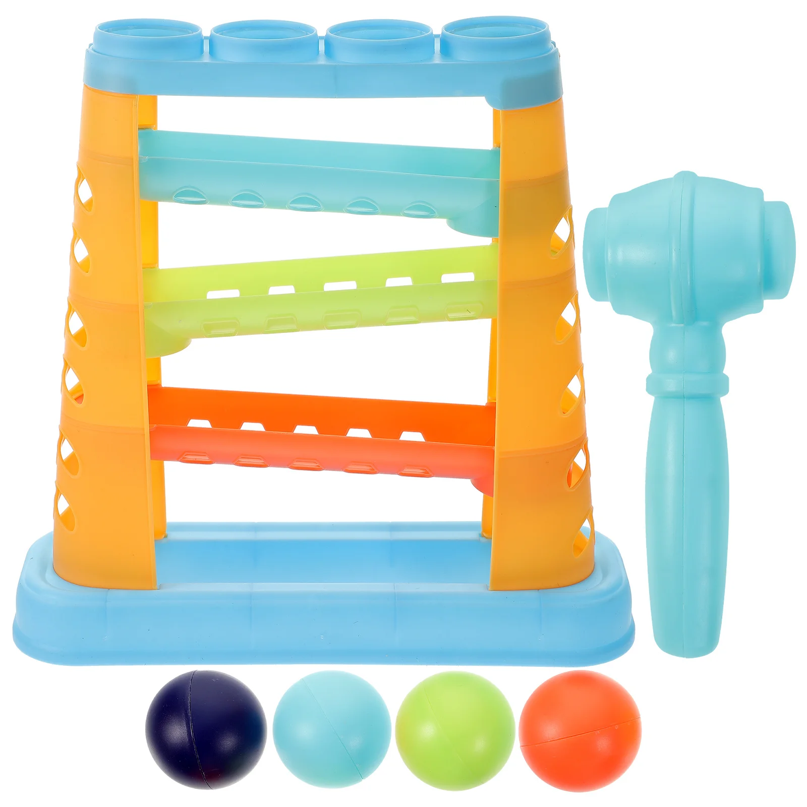 1 مجموعة الرضع المطرقة كرة مستديرة لعبة تدريب الضرب التعليمية للأطفال تطوير العضلات الملونة تصميم الكرة لعبة قطرة #2