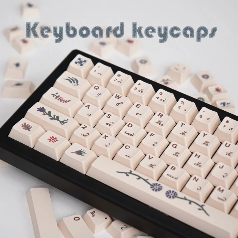 

135 Keys Large Set Manuscript Theme PBT DYE-SUB Keycaps DIY Custom Cherry Profile Keycap for Mechanical Gaming Keyboards