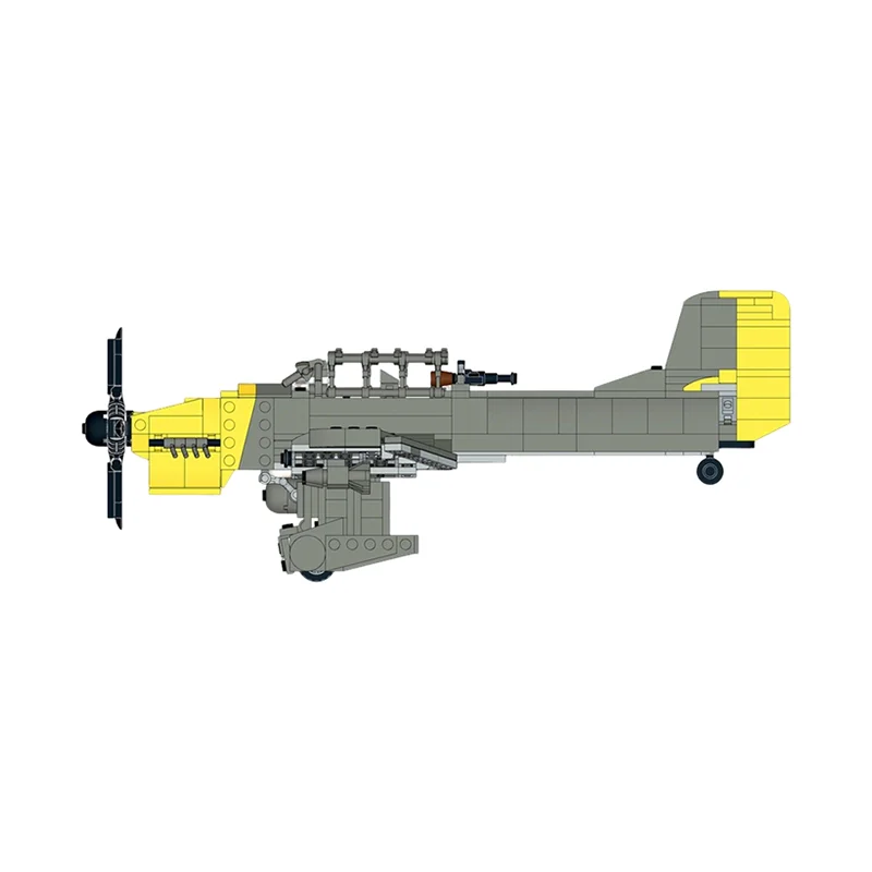 602pcs MOC Freestyle Junkers Ju Stuka Model Building Blocks Architecture Toy Idea Education Festival Gifts Brick Birthday