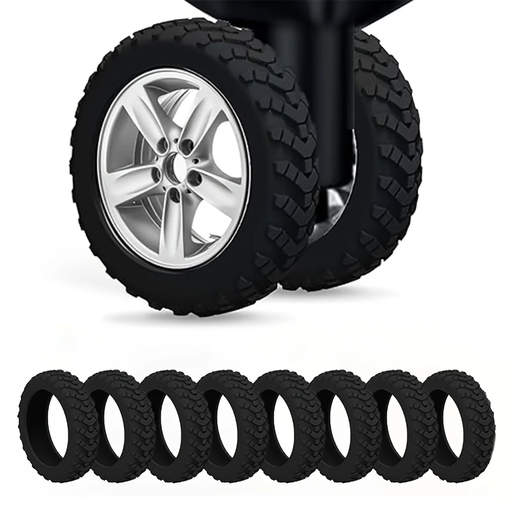

Shock-Proof Silicone Luggage Wheel Covers Durable Waterproof Smooth Rolling Design Travel Accessories Worry-Free Equipment