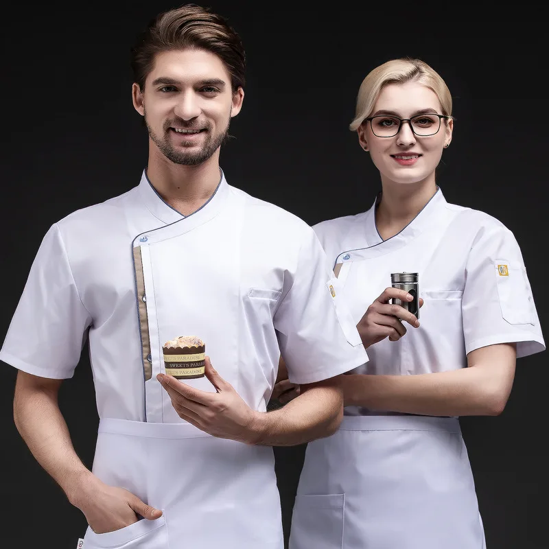 Mann Westlichen Restaurant Koch Uniform Lange Kurzarm Frau Cafe Küche Arbeit Tragen Bäckerei Kochen Tops Schnelle Speisen Chef Jacke