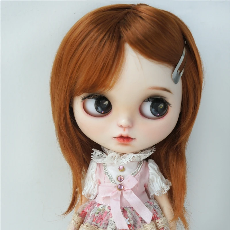 JD762 Natural curls Mid long doll wigs that can be tilted and self trimmed with bangs  Full sizes Doll Accessories