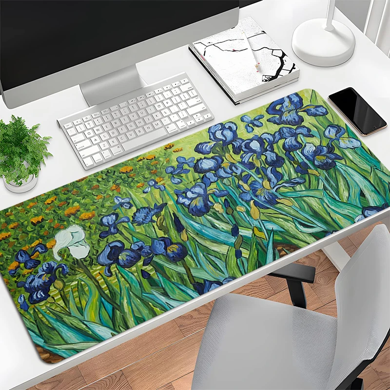 Mouse Pads Gaming Laptops Keyboard Mat Deskmat Pc Accessories Desk Protector Gamer carpet Van Gogh Oil Painting The Starry Night