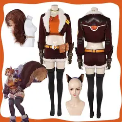 Disguise Doreen Green Cosplay Women Squirrel Girl Clothes Tail Headband Rivals Costume Outfits Female Halloween Carnival Suit