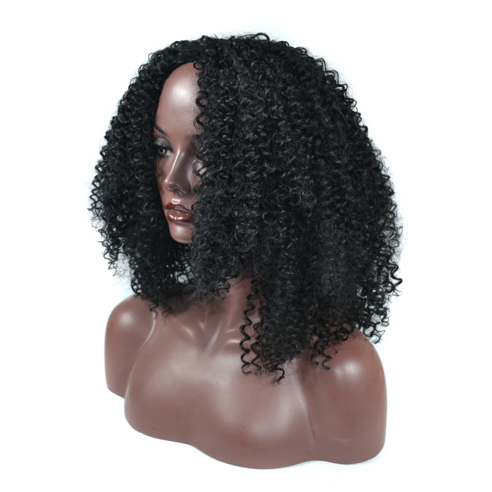 Perruque Synthétique Courte Afro Crépue Bouclée pour Femmes Noires, Maille Rose Respirante de Haute Qualité, Cosplay 03/Party, Degré de Chaleur