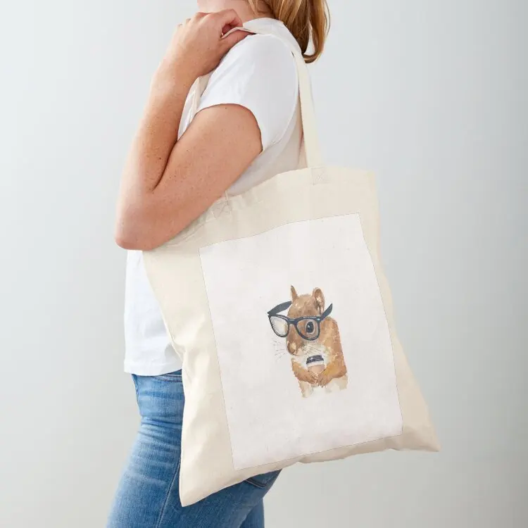 Cute squirrel drinking cappuccino Tote Bag Portable shopping bag Gift bags tote bags men canvas bags