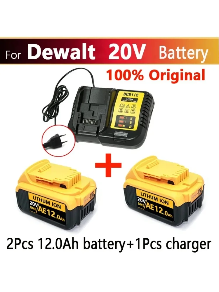 

100% Original 20V 12.0/8.0/6.0Ah For Dewalt Power Tool Battery DCB206 20V Battery DCB206 20V Battery DCB205 DCB204-2 DCB200