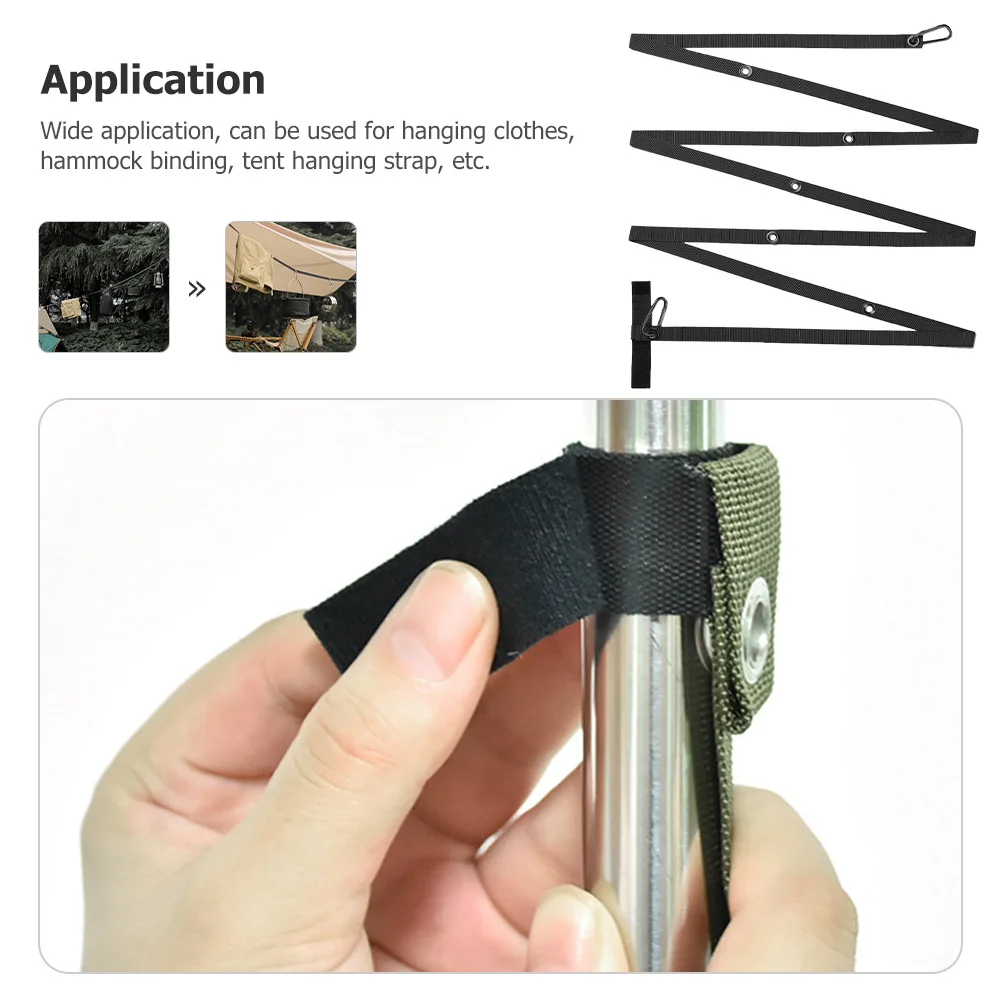 

1 Set Of Tent Wind Rope Camping Strap Lanyard Multi-Use Portable Outdoor Hanging Clothesline For Camping Hiking Travel Gear