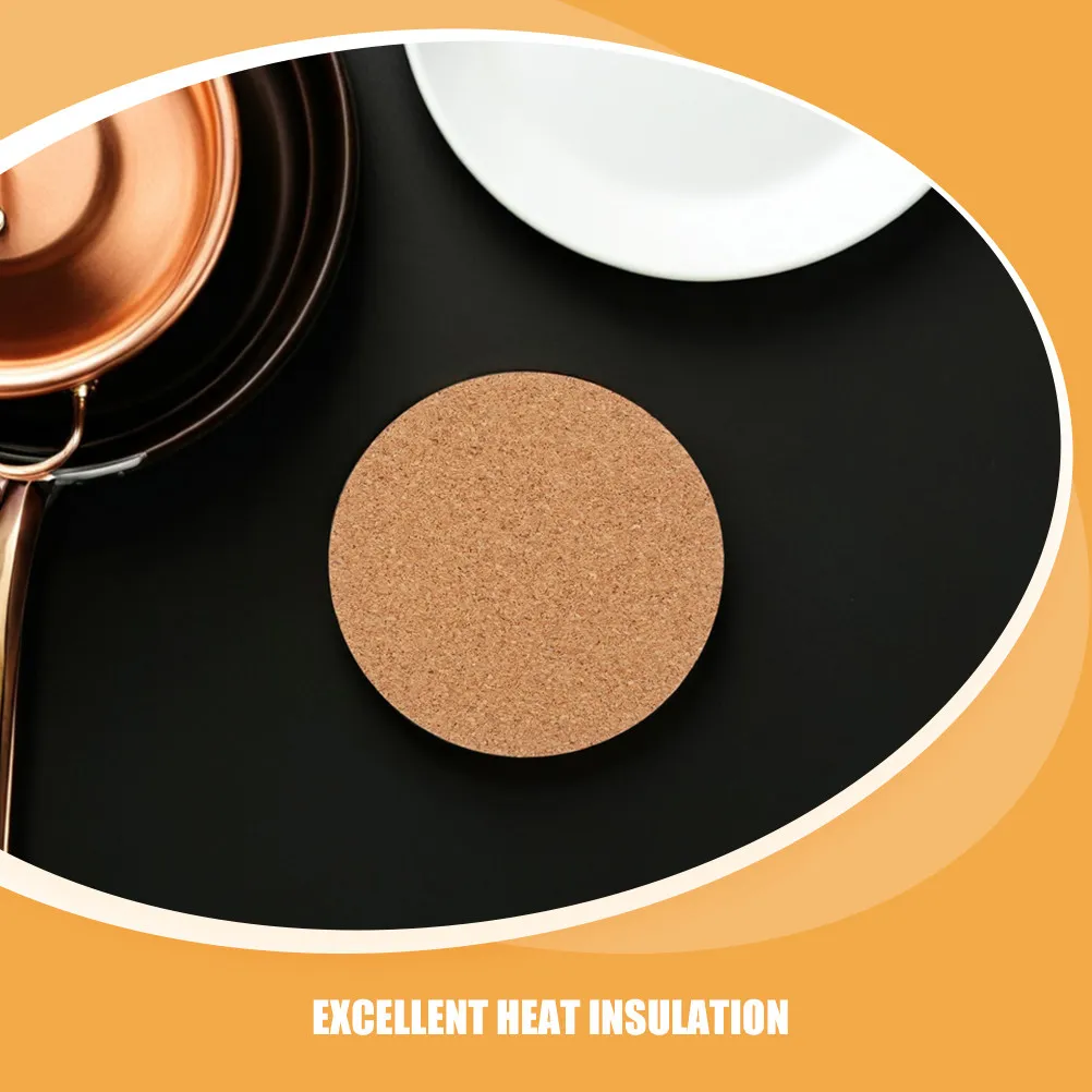 25 pcs Round Heat Cup Table Home Halloween Christmas New Year Cork Pads Self Adhesive Cork Cork