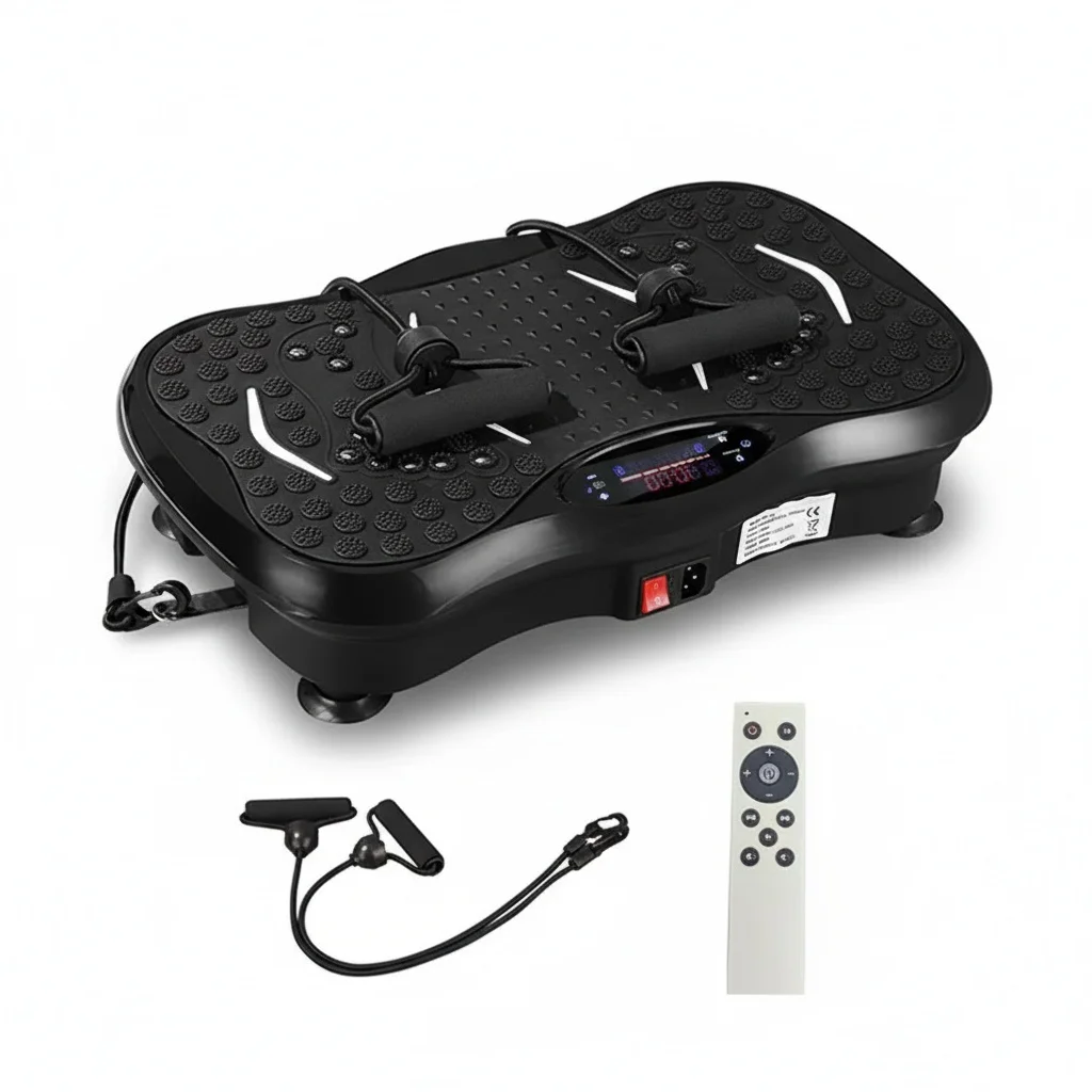 Electric Body Slimmer, Carbon Fibre ABS Vibration Plate, Bluetooth Massage, 58x44x18cm, Body Shaping Machine, Fitness Exercise