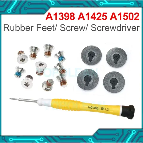 Nowe śruby dolne + gumowe nóżki + śrubokręt do Macbook Pro Retina 13 "15" A1398 A1425 A1502 2012 2013 2014 2015