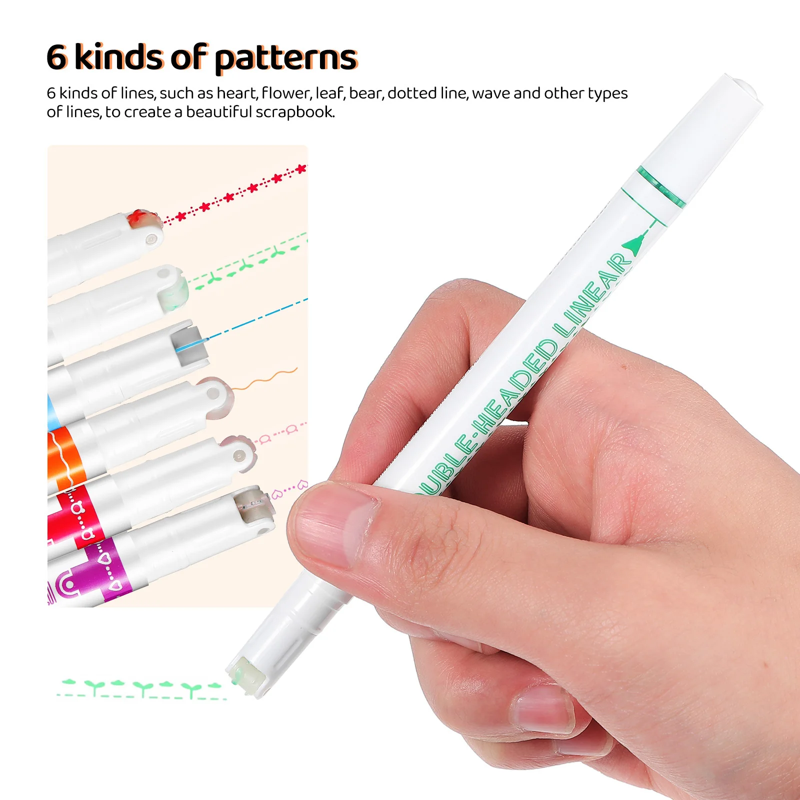 Stylos fluorescents à double pointe, surligneurs à motif de courbe, marqueurs à pointe Fine pour l'école et le bureau, planificateur de dessin, 24 pièces