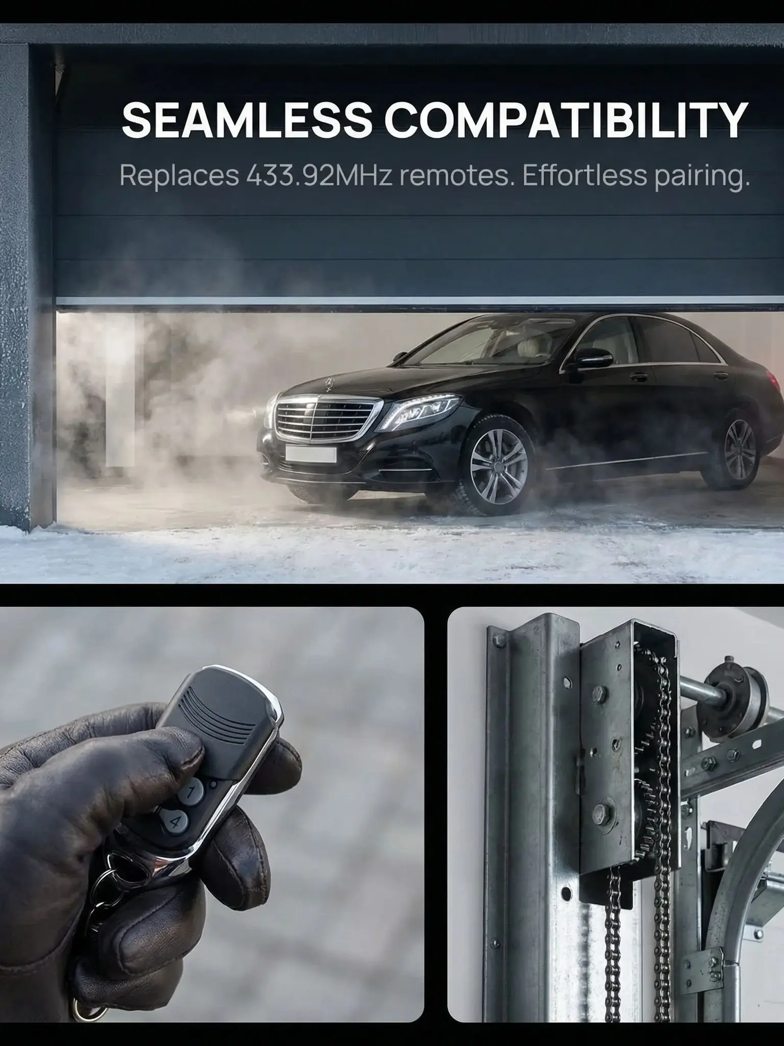 Télécommande de porte de garage à code roulant, DOORHAN NATO SMITTER4, chaîne continent pour une barrière, 433.92MHz