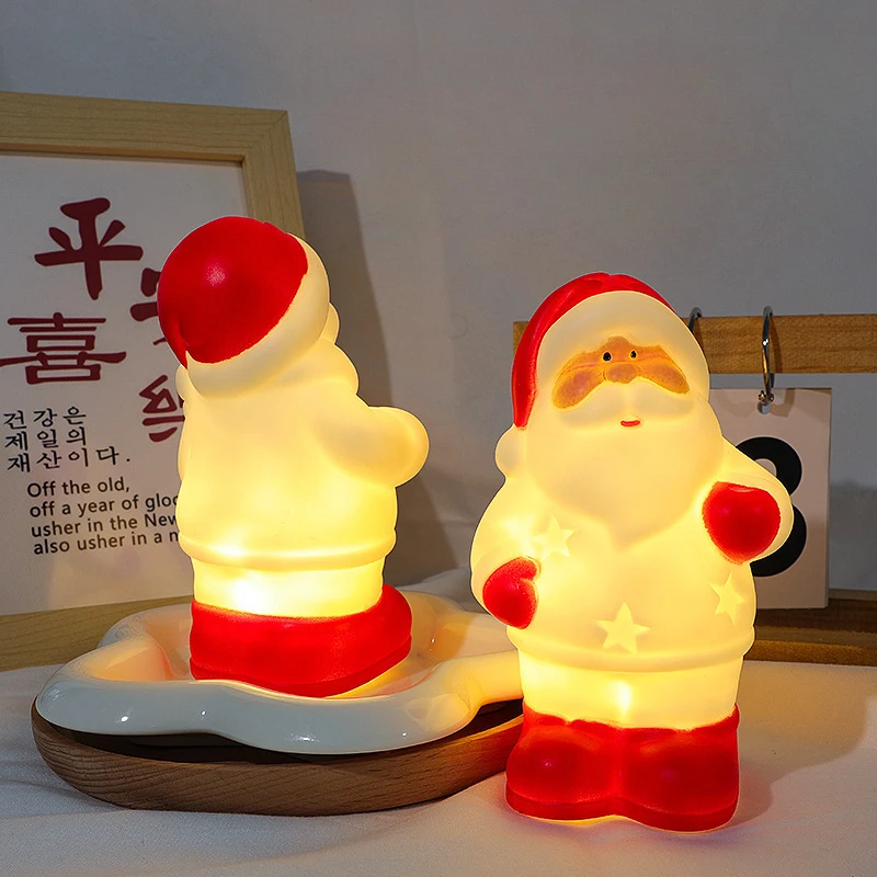 LED-Weihnachtsnachtlicht Niedlicher Weihnachtsmann Schneemann Leuchtendes Licht Weihnachtsdekoration Nachtlampe Weihnachtsdekoration für Schlafzimmer Nachttisch – Detail 3