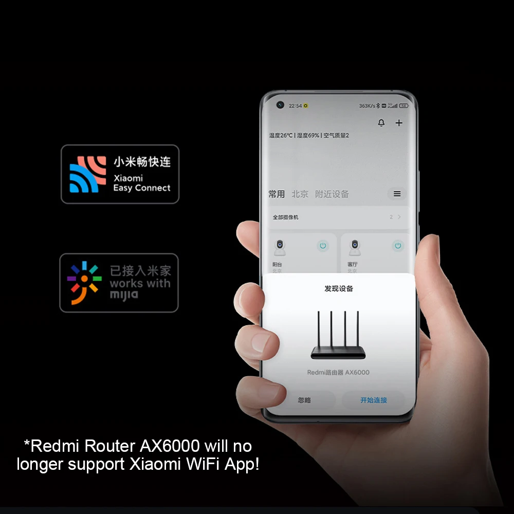 Xiaomi Redmi Router AX6000 6000Mbs WiFi6 512MB Quad-core CPU Mesh Repeater External Signal Network Amplifier Use With Mijia APP