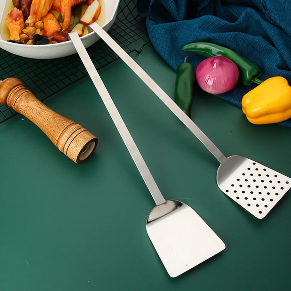 

Extended Chef Spatula Stainless Restaurant Cooking Shovel Steel Steak Steak Tool Grill Cooking Utensils Kitchen Tool Practical