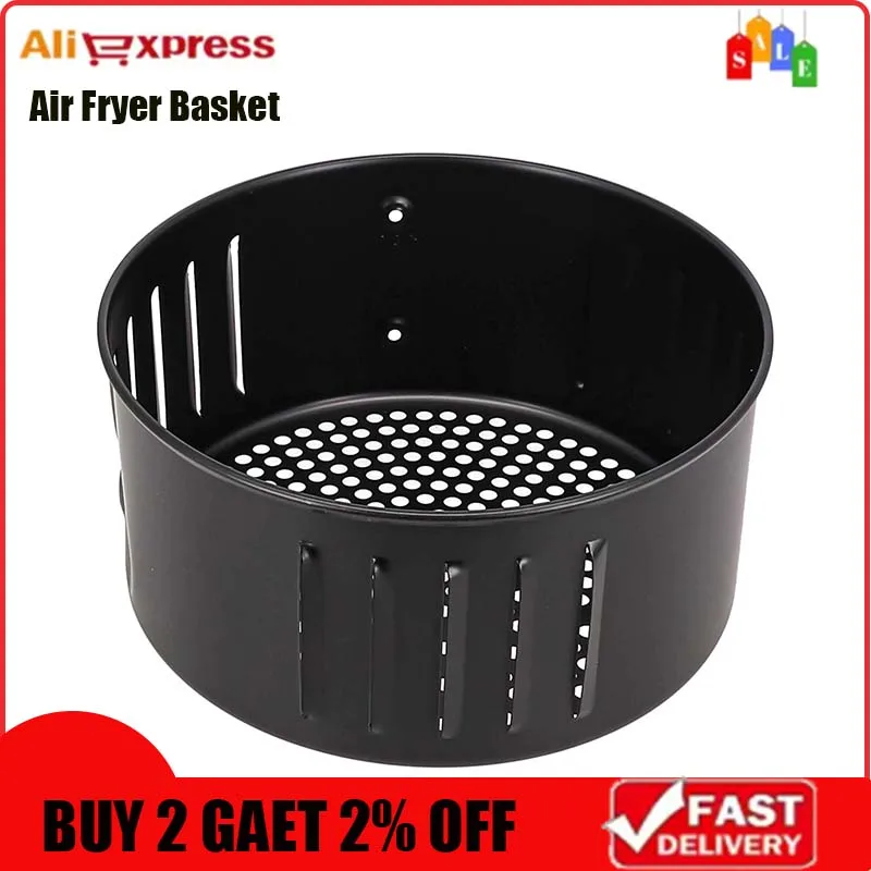 Starker, verschleißfester, brandneuer, langlebiger, hochwertiger Luftfritteusenkorb, 1-teiliger Luftfritteusenkorb, Backblech aus Gusseisen