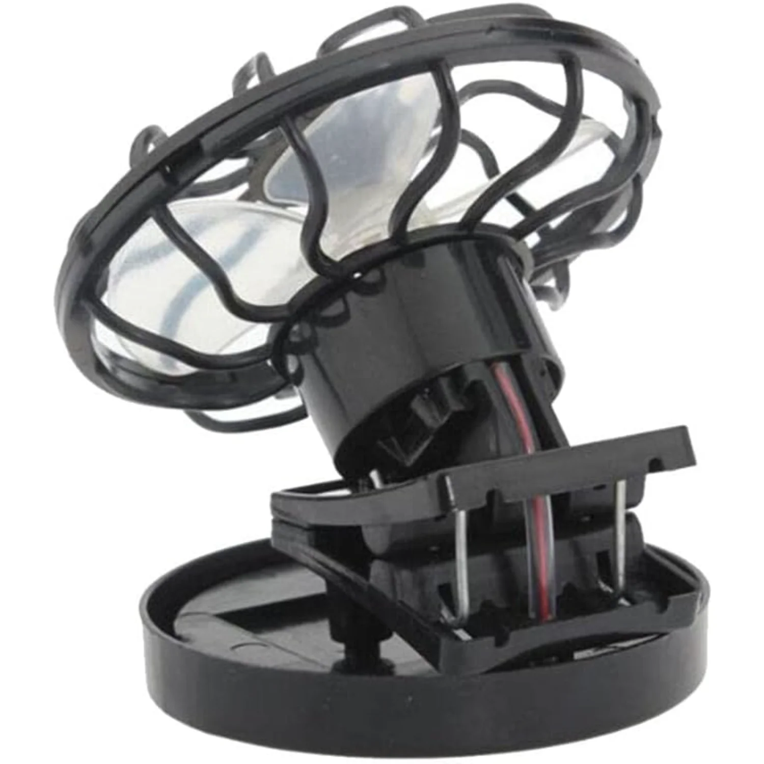 Paquete de 2 mini ventiladores con energía solar con clip, diámetro de 60 mm, color negro