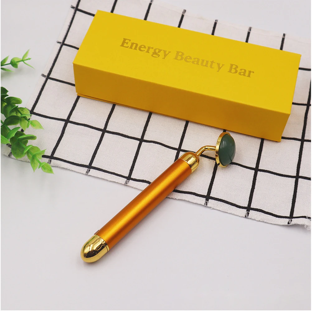 1 шт., золотая массажная палочка для лица для устойчивости кожи и улучшения кровообращения, компактная косметическая палочка для похудения лица и глаз