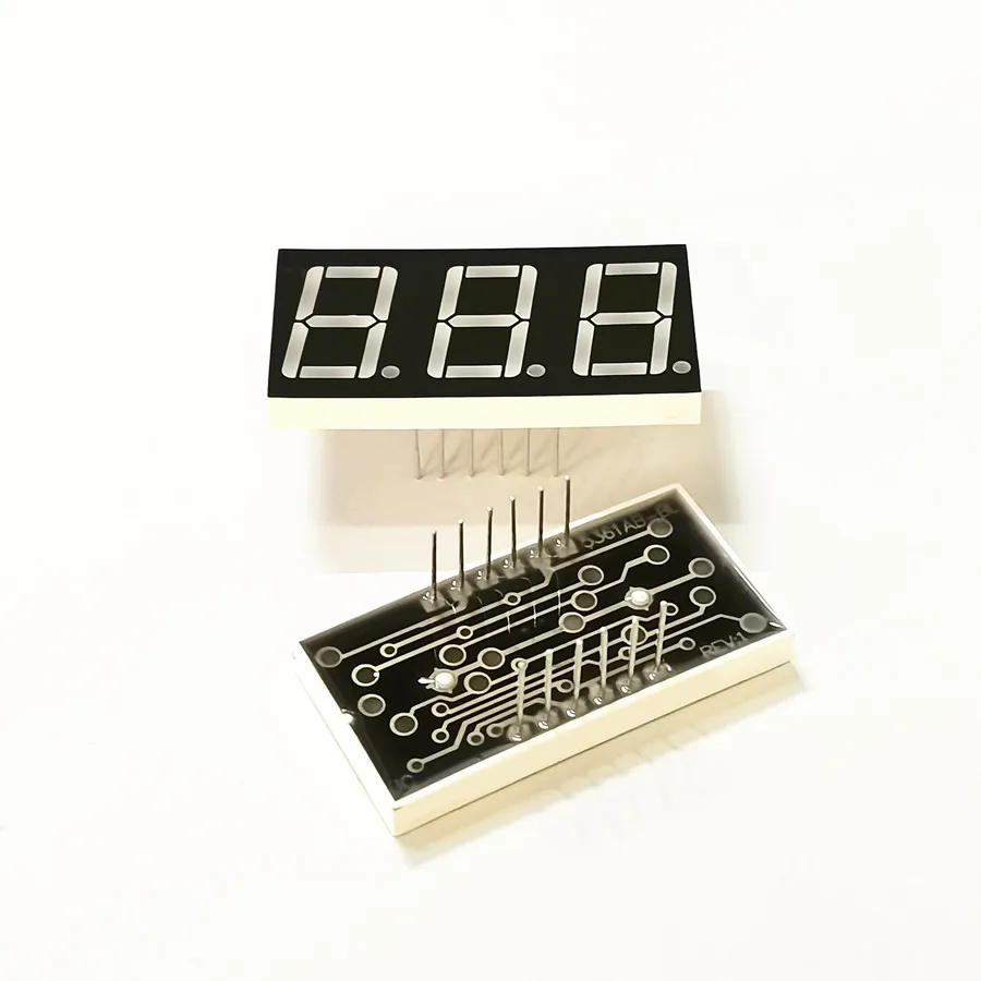 10Pcs 0.56 Inch 3 Bit Digit Blue LED Digital Display Digitron 38*19*4MM 12Pins Ultra-thin Digitron Module CC KYX-5366AB