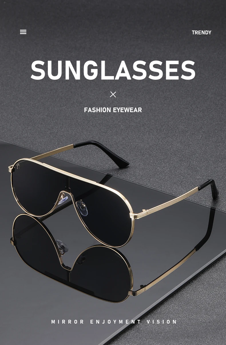 Vollformat-Pilotensonnenbrille im neuen Stil mit großen Rahmen, modische, trendige Metallsonnenbrille, personalisierte Sonnenbrille 2524 – Detail 3