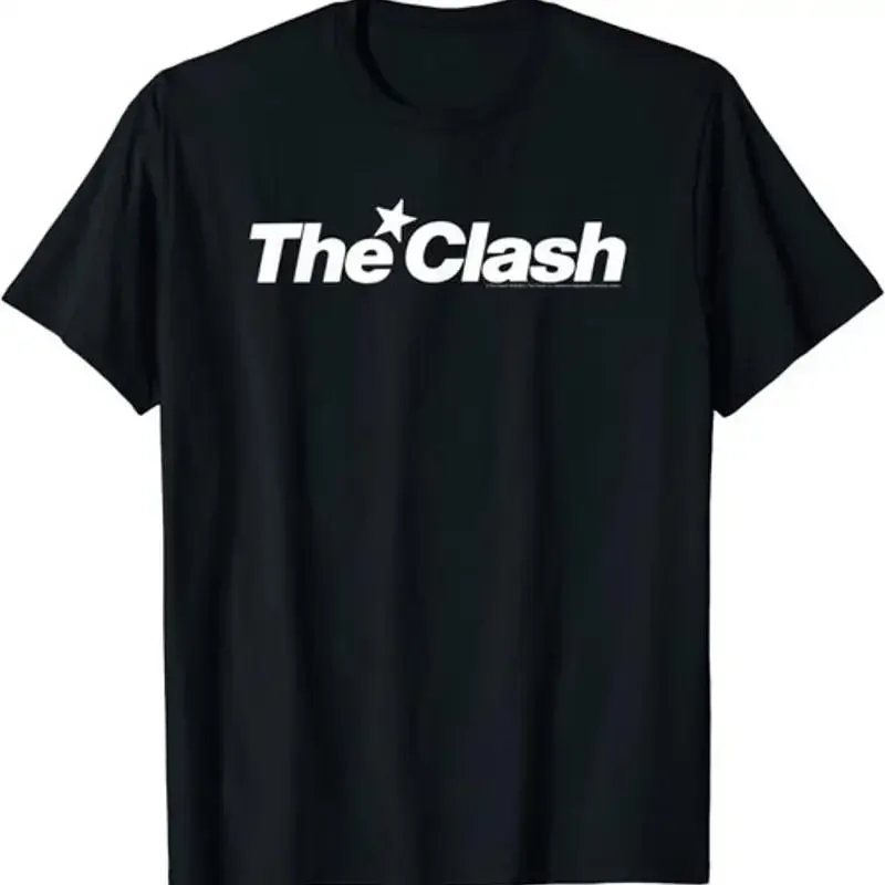 The Clash Star White Logo T Shirt Black