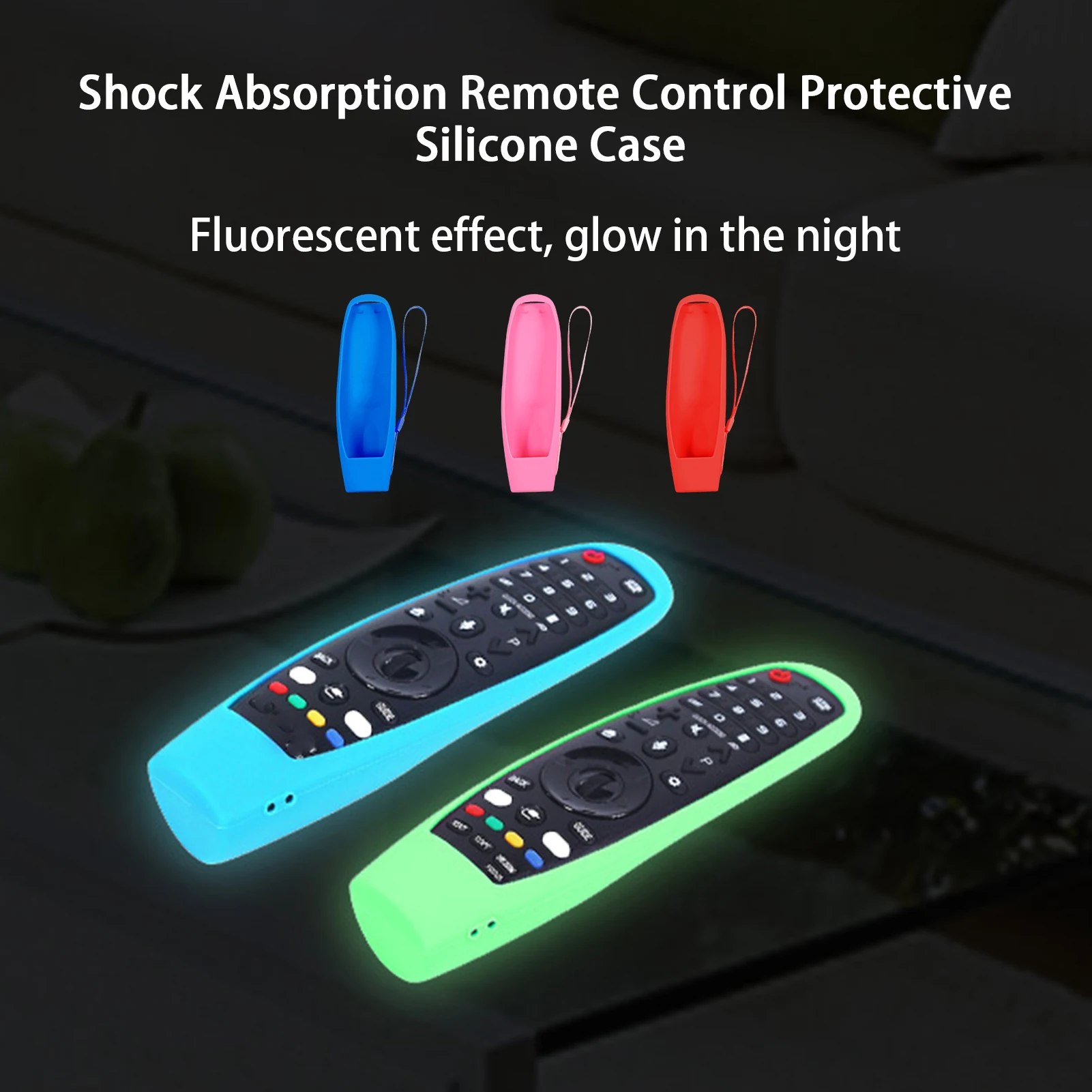 حافظة جهاز التحكم عن بعد من السيليكون الناعم لجهاز التحكم عن بعد لملحقات استبدال LG Smart TV Magic AM-MR650A