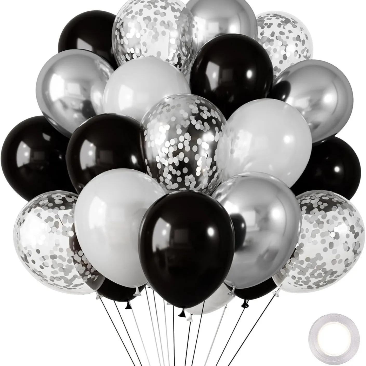 30 Stück Chrom-Latex-Ballon, weiß, rosa, blau, Helium-Kugel, Hochzeit, Erwachsene, Geburtstag, Party, Dekoration, Babyparty, Globos – Detail 10