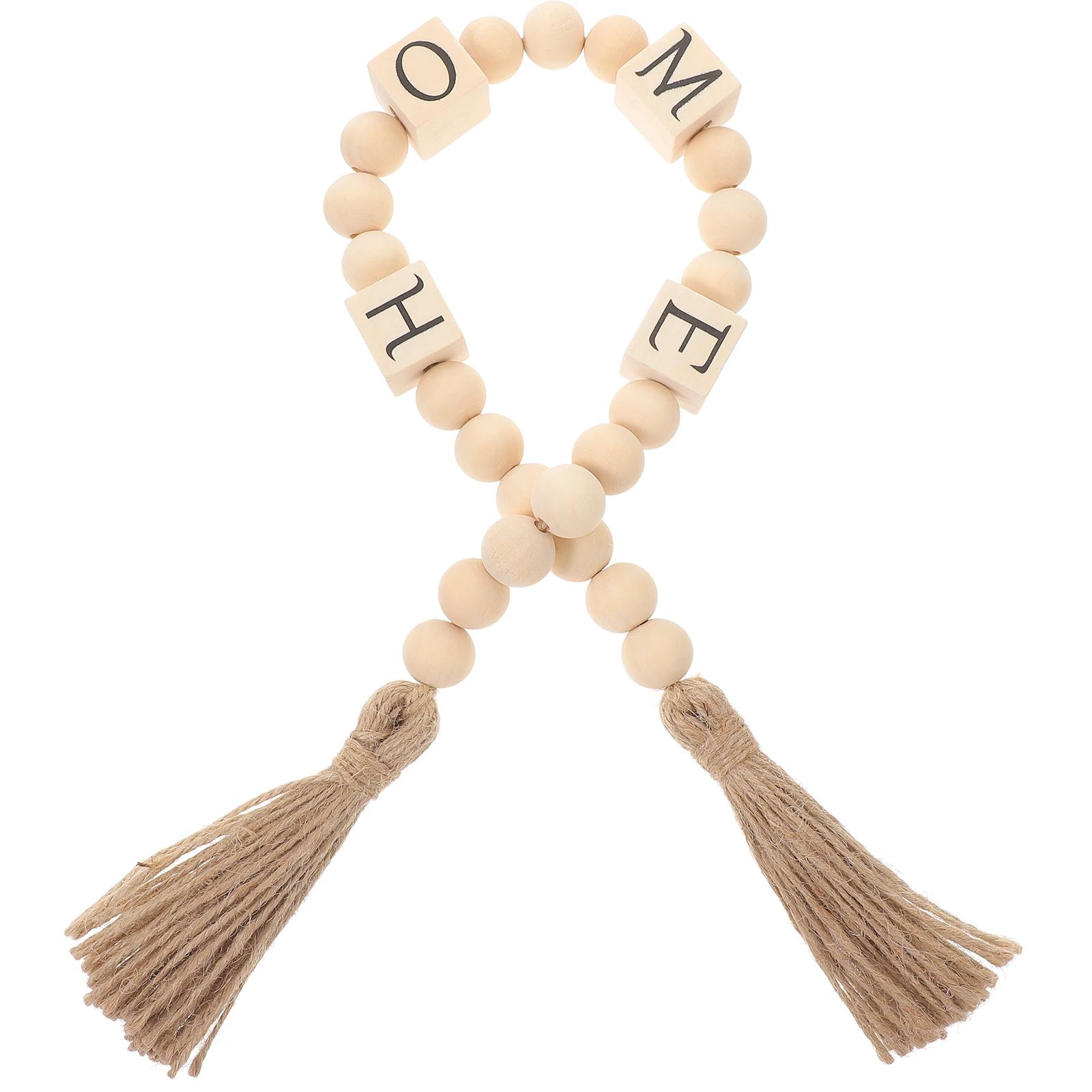 

Wooden Beaded Garland Rustic Wall Hanging Decor For Farmhouse Home Coffee Bar Kitchen Tiered Tray Decoration