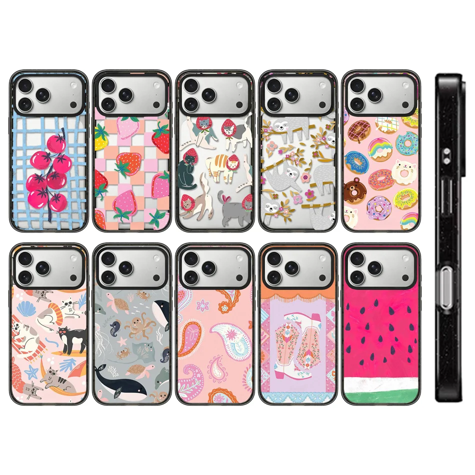 Watermelon Fruit Pattern Impact Acrylic Border Phone Cover for IPhone 14 15 16 17 Pro Max Case for IPhone 17Pro