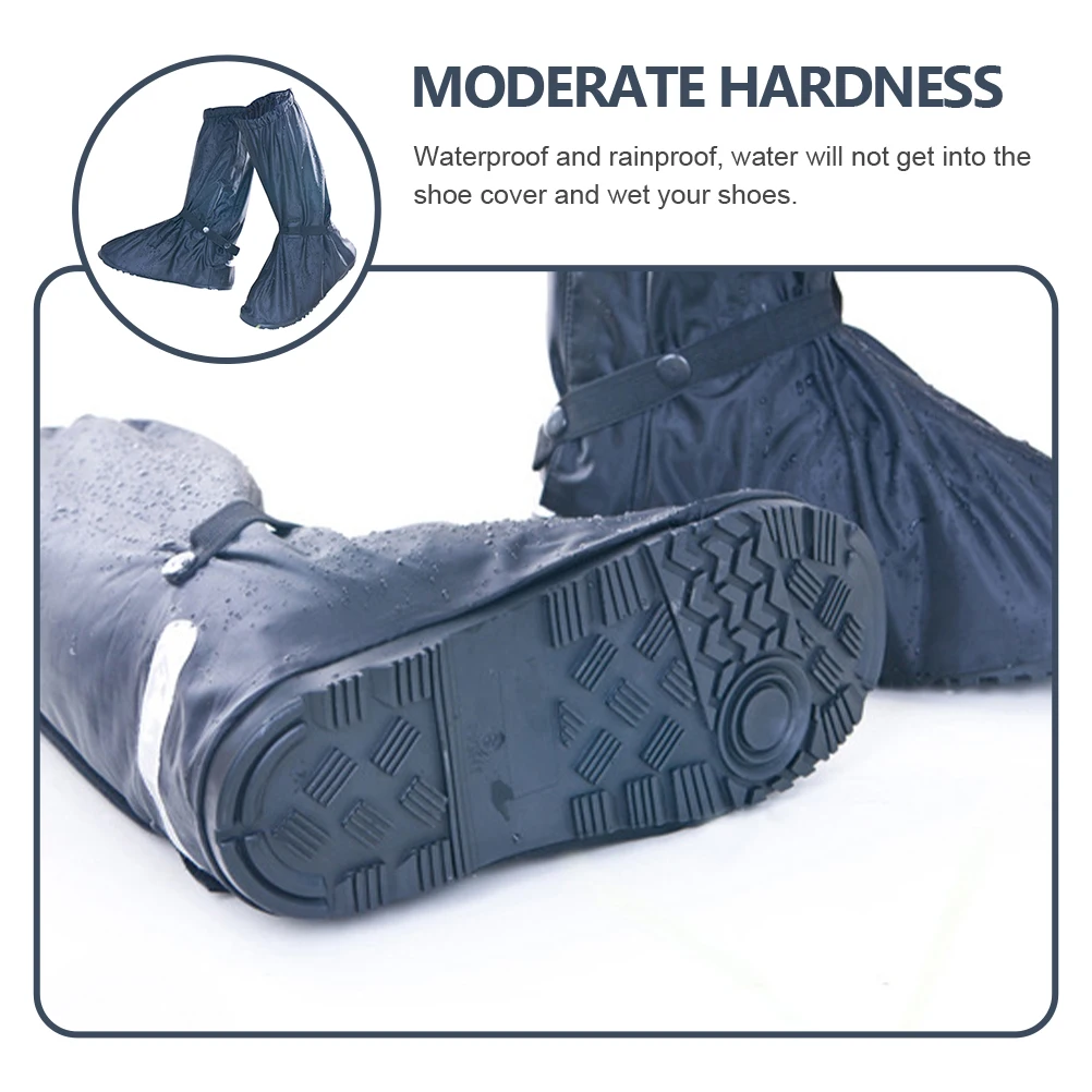 

2 Pcs Rainproof Shoe Cover Riding Protector Professional Boot Wear-resistant Accessory Black Convenient Men and Women