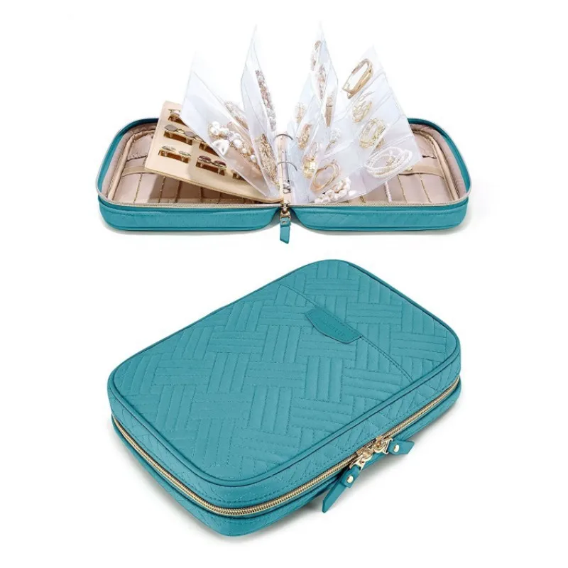 

New Travel Jewelry Storage Bag Soft Touch Multi-Area Storage Rings, Necklaces, Earrings Portable Jewelry Storage Bag