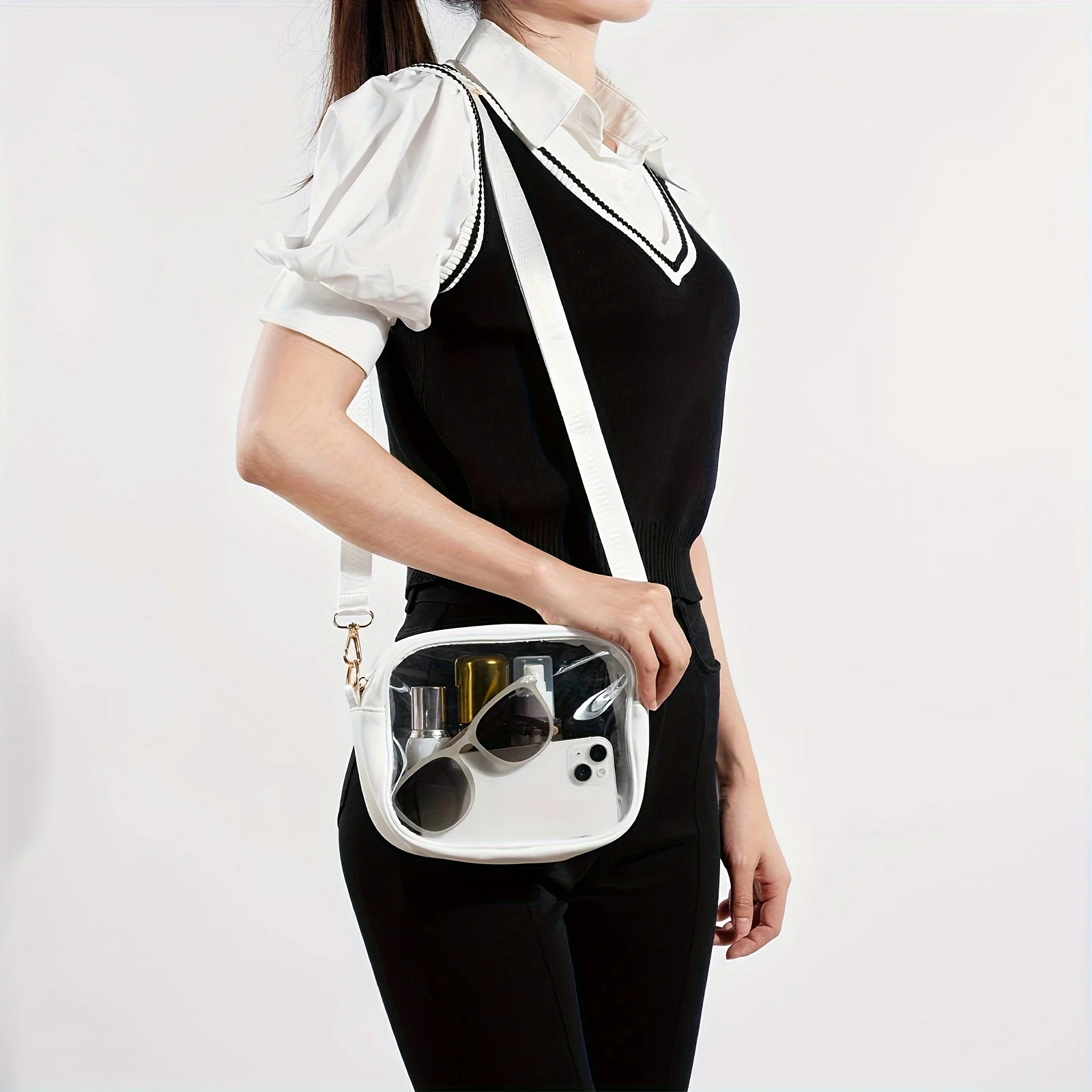 

Прозрачная сумка, одобренная стадионом, прозрачная сумка через плечо для концертов, спортивных мероприятий, кошельки для женщин и мужчин