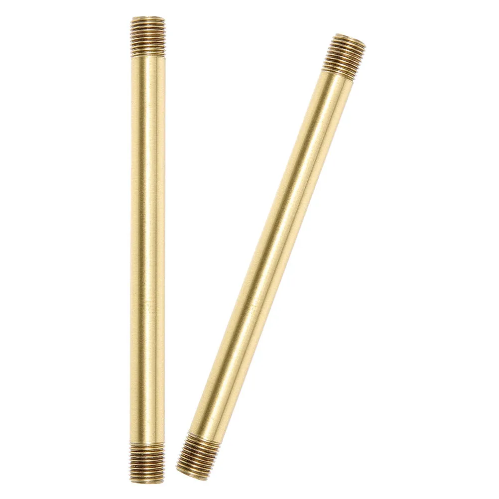 

2Pcs DIY Lamp Parts Pure Copper Hollow Straight Tube M10 External Thread Lamp Connector for Wall Lamps Pendant Lighting Repair