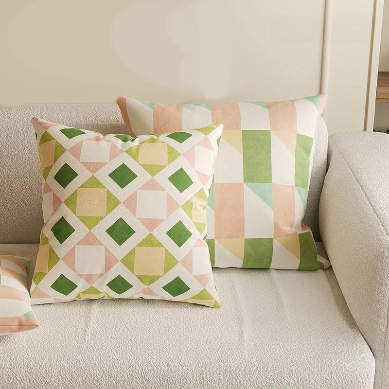 

Ambient Luxury Rectangle Sofa Pillow Living Room Bedroom Soft Cuion Home Decor Plu Fabric Cartoon Pattern PP Cotton Core
