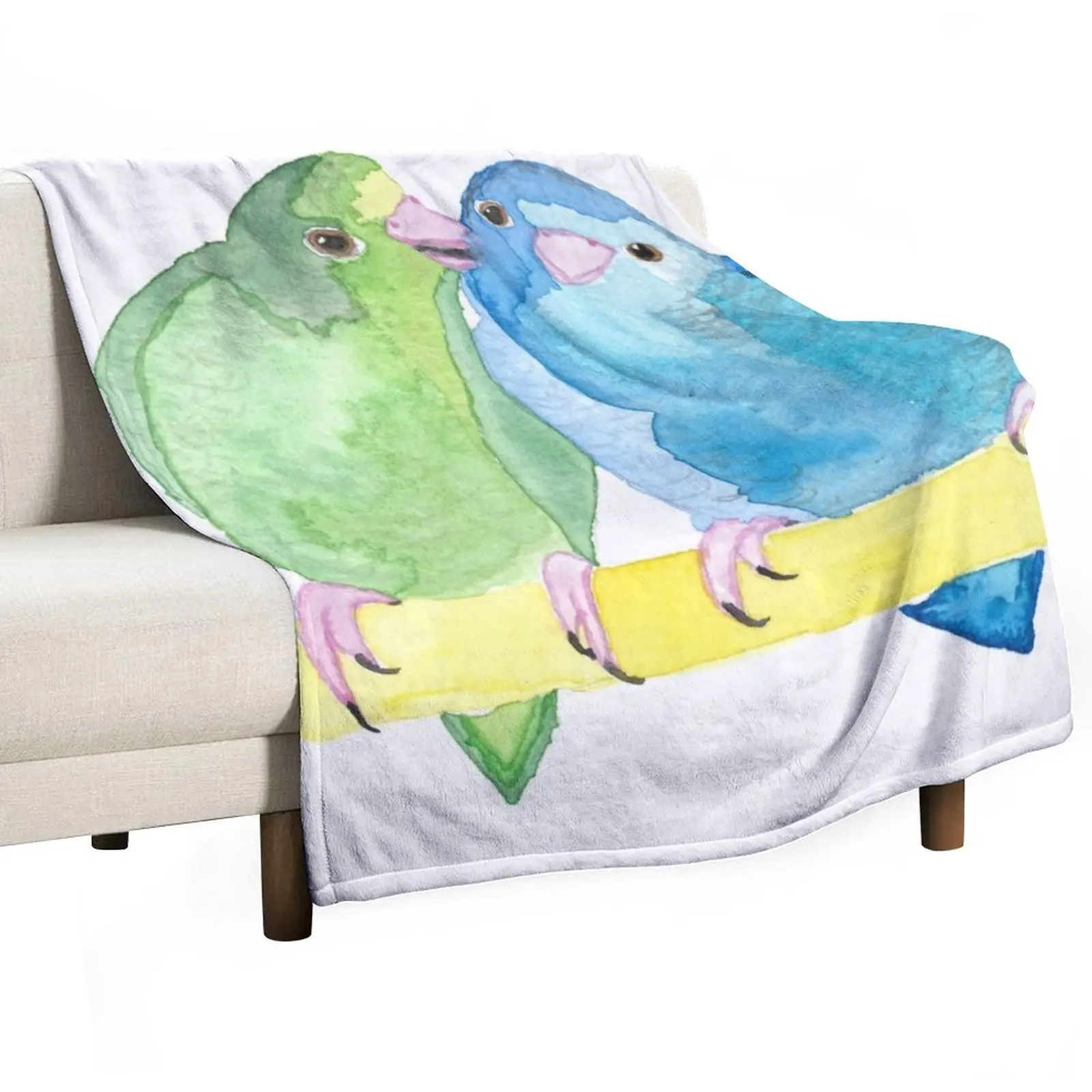 Watercolour Linnie Love Throw Blanket Hairy Sofa Throw Furry anime Flannels christmas gifts Blankets