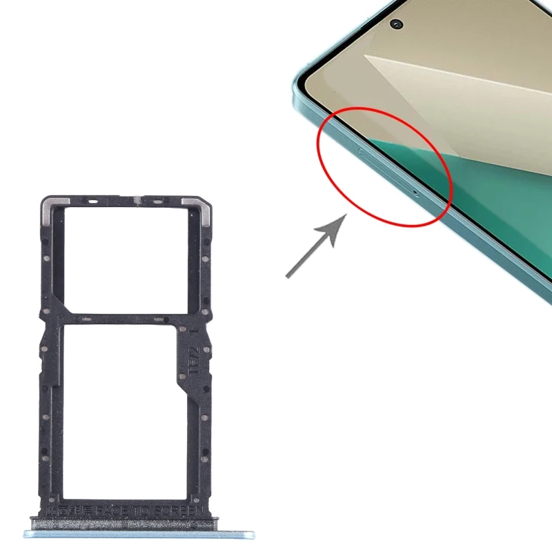 SIM + SIM / Micro SD Card Tray For Xiaomi Note 13 Phone Dual SIM Card Tray Replacement Part