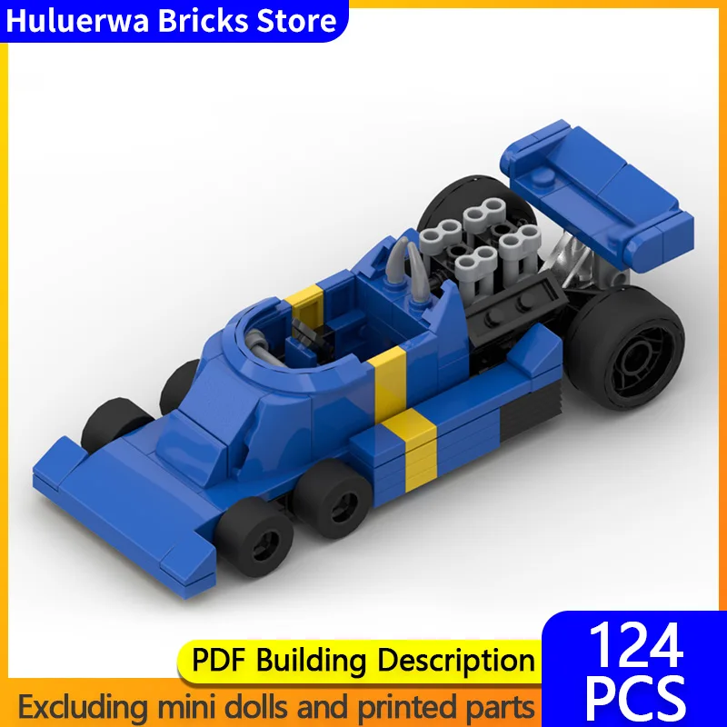

Speed Racing Car Model MOC Building Bricks P34 Formula Racing Modular Technology Children Holiday Gifts Assemble Toys Suit