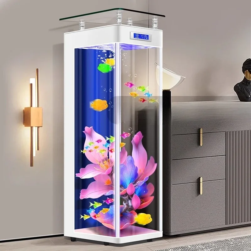 Living room intelligent ecology small integrated water-free self-circulation ornamental fish aquarium