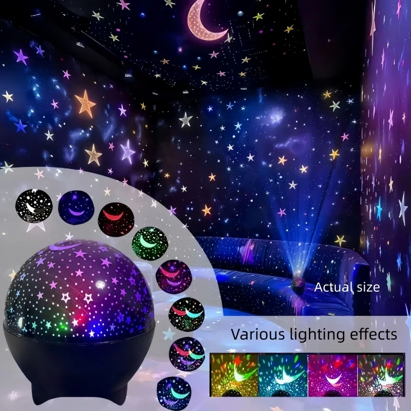 

Проекционная лампа RGB «Звездное небо» для спальни, атмосферный свет для вечеринок